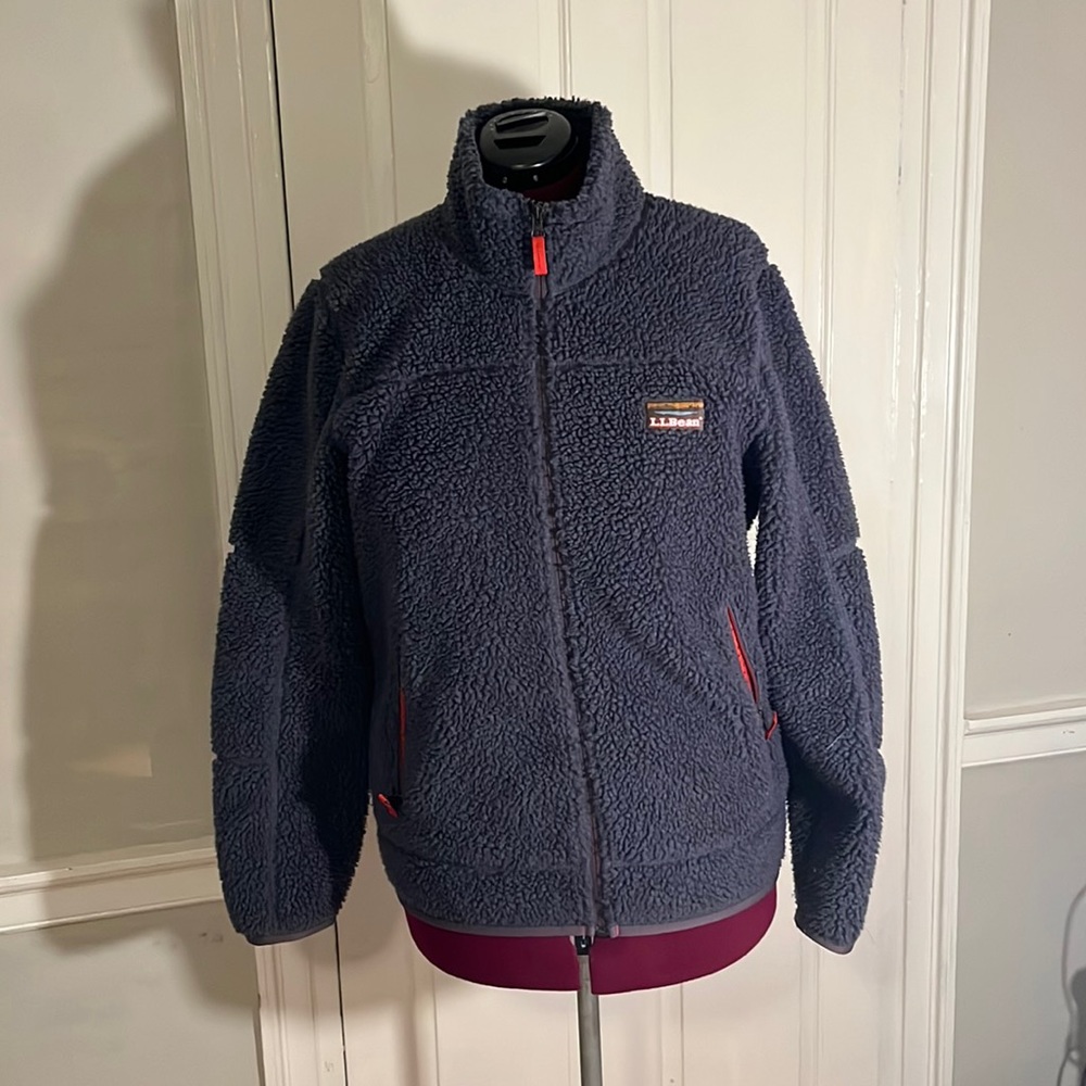 LL.Bean blue winter zip up jacket size M